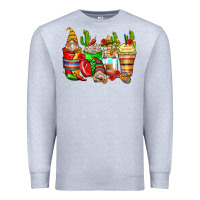 Heather Grey mexican gnomes coffee cups Premium Sweatshirt - Zillion Design Studio