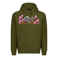 Army Green watercolor love nurse libbey glass Premium Hoodie - BundleAndBundleShop