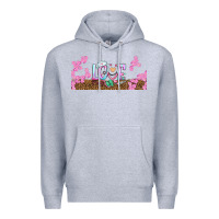 Heather Grey watercolor love nurse libbey glass Premium Hoodie - BundleAndBundleShop