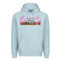 Blue Mist watercolor love nurse libbey glass Premium Hoodie - BundleAndBundleShop