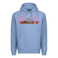 Colony Blue watercolor love nurse libbey glass Premium Hoodie - BundleAndBundleShop