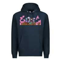 Navy watercolor love nurse libbey glass Premium Hoodie - BundleAndBundleShop