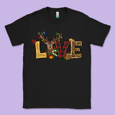 Christmas Reindeer Love Classic Tee Designed By Ranaportraitstore
