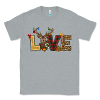 Heather Grey christmas reindeer love Classic Tee - RanaPortraitStore