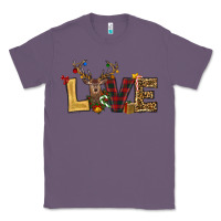 Lavender christmas reindeer love Classic Tee - RanaPortraitStore