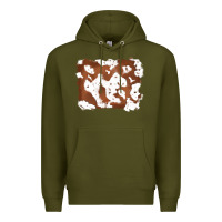Army Green cowhide Premium Hoodie - RanaPortraitStore