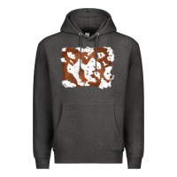 Charcoal Heather cowhide Premium Hoodie - RanaPortraitStore