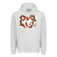 Dove Grey cowhide Premium Hoodie - RanaPortraitStore