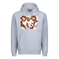 Heather Grey cowhide Premium Hoodie - RanaPortraitStore