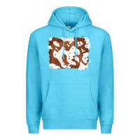 Ocean Blue cowhide Premium Hoodie - RanaPortraitStore