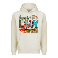 Oatmeal Heather lunch lady crew Premium Hoodie - AdoDesignShop