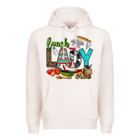 Pale Pink lunch lady crew Premium Hoodie - AdoDesignShop