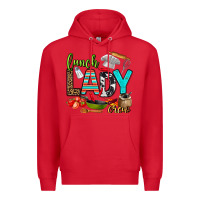 Red lunch lady crew Premium Hoodie - AdoDesignShop