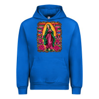 Cobalt our lady of guadalupe serape background Urban Hoodie - Artiststas