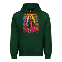 Forest Green our lady of guadalupe serape background Urban Hoodie - Artiststas