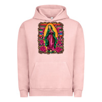Pigment Salmon our lady of guadalupe serape background Urban Hoodie - Artiststas