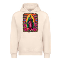 Sandshell our lady of guadalupe serape background Urban Hoodie - Artiststas