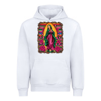 White our lady of guadalupe serape background Urban Hoodie - Artiststas