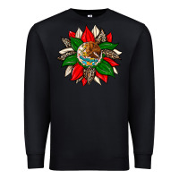 Black mexican flag sunflower Premium Sweatshirt - Zillion Design Studio