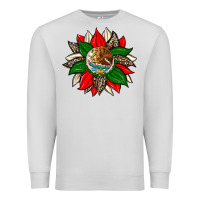 Dove Grey mexican flag sunflower Premium Sweatshirt - Zillion Design Studio