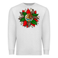 Oatmeal Heather mexican flag sunflower Premium Sweatshirt - Zillion Design Studio