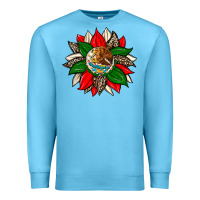 Ocean Blue mexican flag sunflower Premium Sweatshirt - Zillion Design Studio