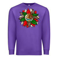 Purple mexican flag sunflower Premium Sweatshirt - Zillion Design Studio