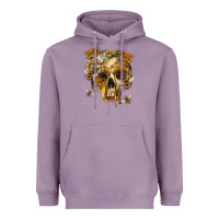 Lavender Flower Skeleton Bees Heavyweight Hoodie - RanaPortraitStore