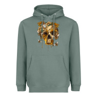 Sage Flower Skeleton Bees Heavyweight Hoodie - RanaPortraitStore