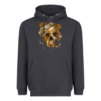 Smoke Flower Skeleton Bees Heavyweight Hoodie - RanaPortraitStore