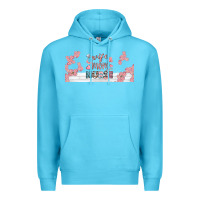 Ocean Blue wife mom nurse libbey glass Premium Hoodie - BundleAndBundleShop