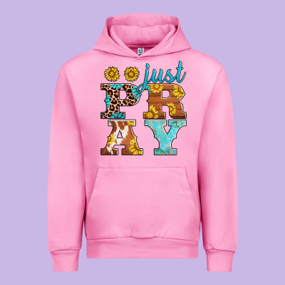 Just Pray Western Sunflowers Urban Hoodie Designed By Adodesignshop