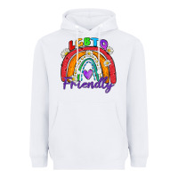 White lgbtq friendly Heavyweight Hoodie - Zillion Design Studio