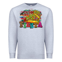Heather Grey Taco Fiesta Premium Sweatshirt - texasbilliewilder