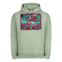 Pigment Oil Green be mine western valentine's day Urban Hoodie - AdoDesignShop