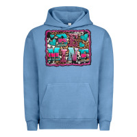 Pigment Pebble Blue be mine western valentine's day Urban Hoodie - AdoDesignShop