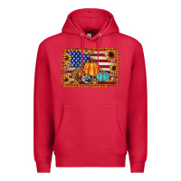 Cardinal american flag fall backgraund Premium Hoodie - JahusDesignShop