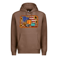 Chestnut american flag fall backgraund Premium Hoodie - JahusDesignShop