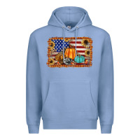Colony Blue american flag fall backgraund Premium Hoodie - JahusDesignShop