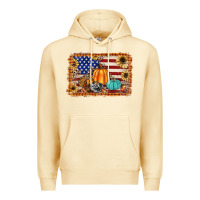 Pina Colada american flag fall backgraund Premium Hoodie - JahusDesignShop