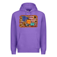 Purple american flag fall backgraund Premium Hoodie - JahusDesignShop