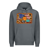 Rock american flag fall backgraund Premium Hoodie - JahusDesignShop