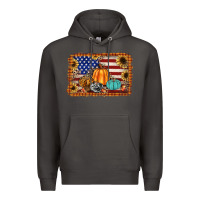 Smoke american flag fall backgraund Premium Hoodie - JahusDesignShop