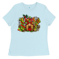 Baby Blue christmas joy gnome Ladies Tee - BarkalooDesign