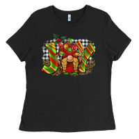 Black christmas joy gnome Ladies Tee - BarkalooDesign
