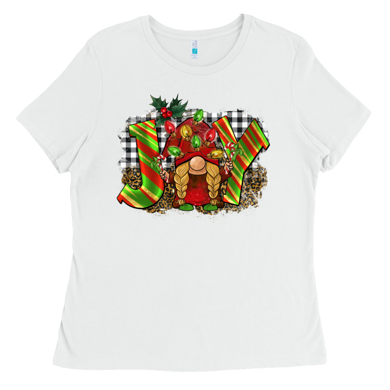 Christmas Joy Gnome Ladies Tee by BarkalooDesign | Teevron