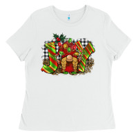 White christmas joy gnome Ladies Tee - BarkalooDesign