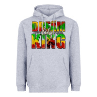 Heather Grey dream like king with crown Heavyweight Hoodie - texasbilliewilder