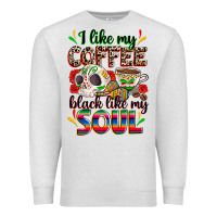 Oatmeal Heather i like my coffee black like my soul Premium Sweatshirt - Zillion Design Studio