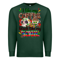 Sports Green i like my coffee black like my soul Premium Sweatshirt - Zillion Design Studio